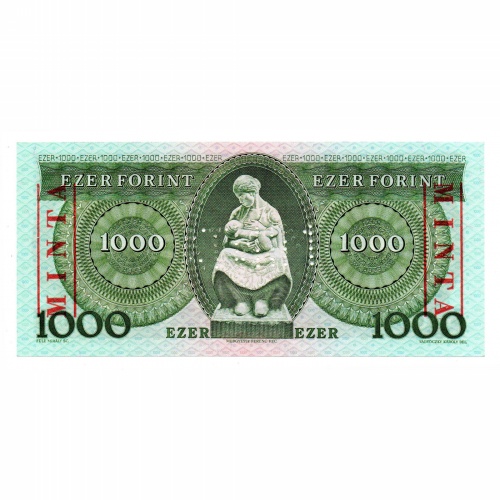 1000 Forint Bankjegy 1992 D sorozat MINTA nagyon alacsony szám