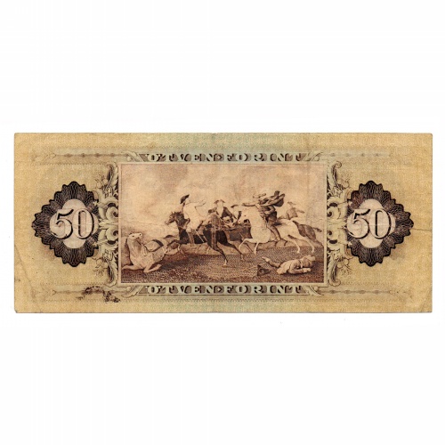 50 Forint Bankjegy 1983 festékhiányos nyomat