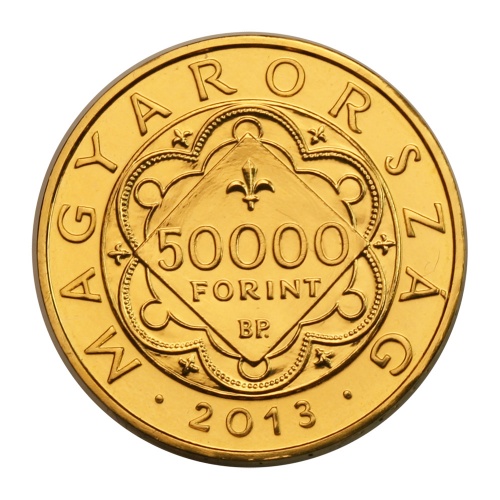 I. Lajos aranyforintja 50000 Forint 2013 Piedfort