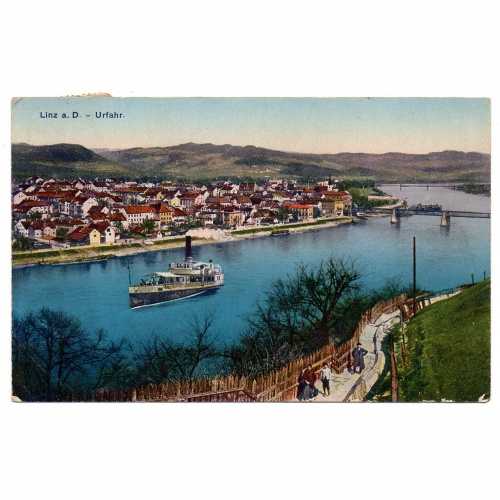 Hajós Képes Levelezőlap Linzből Szigetvárra