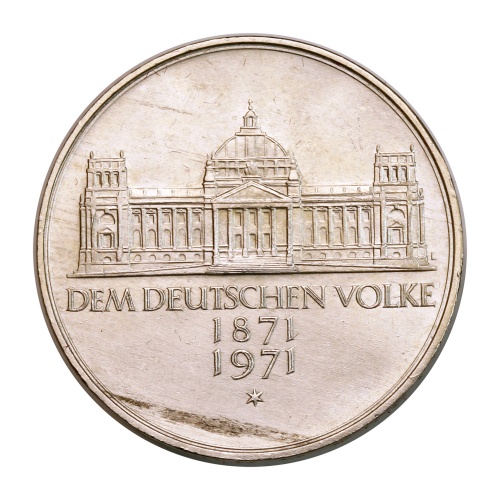 Németország ezüst 5 Márka 1971 G Duetsches Reich