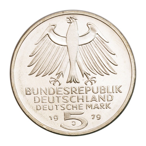 Németország ezüst 5 Márka 1979 J Német Régészeti Intézet Proof