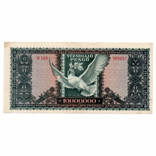 10 Millió Pengő Bankjegy 1945 VF