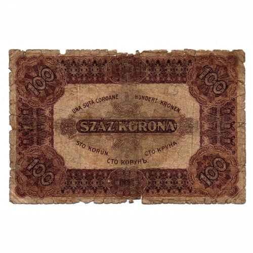 100 Korona Államjegy 1920 Good