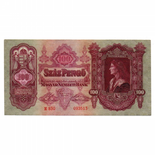 100 Pengő Bankjegy 1930 VF