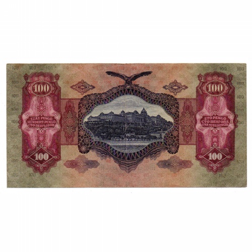 100 Pengő Bankjegy 1930 csillagos F