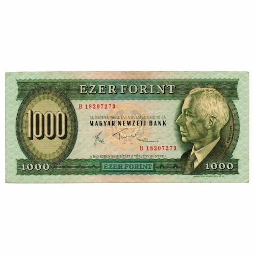 1000 Forint Bankjegy 1983 November B sorozat F