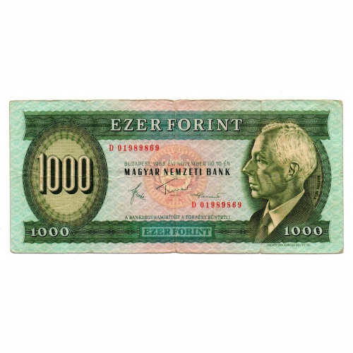 1000 Forint Bankjegy 1983 November D sorozat F