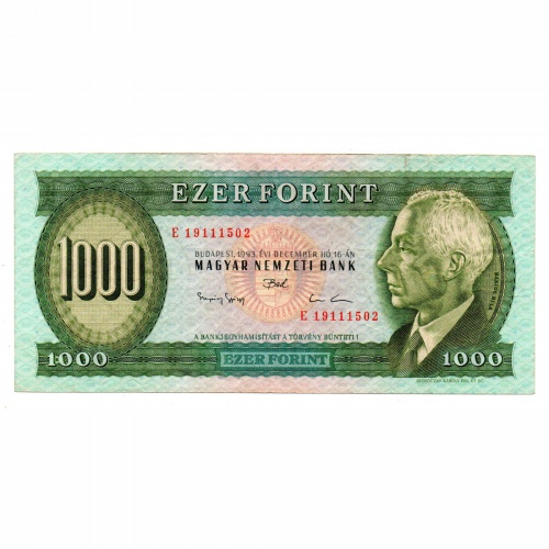 1000 Forint Bankjegy 1993 E sorozat VF