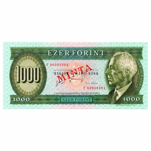 1000 Forint Bankjegy 1996 F sorozat MINTA