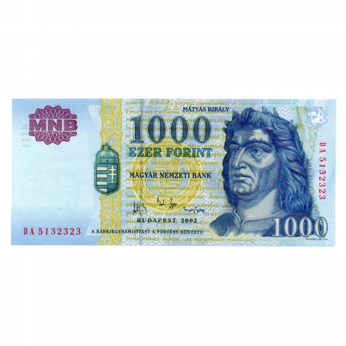 1000 Forint Bankjegy 2002 DA EF