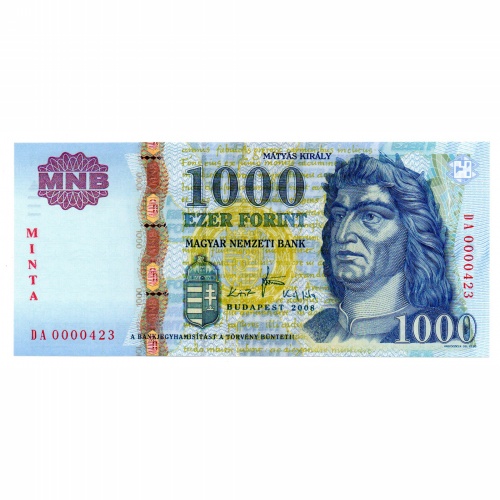 1000 Forint Bankjegy 2008 MINTA