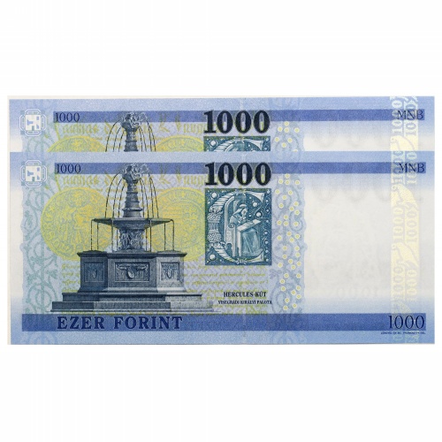 1000 Forint Bankjegy 2018 DB UNC alacsony sorszámkövető pár