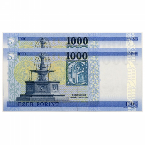 1000 Forint Bankjegy 2021 JB UNC alacsony sorszámkövető pár