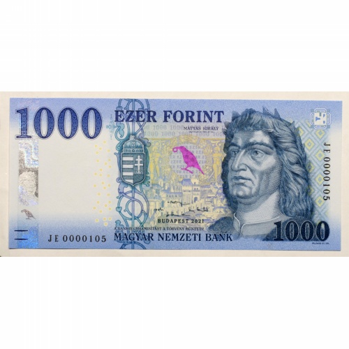 1000 Forint Bankjegy 2021 JE alacsony sorszám