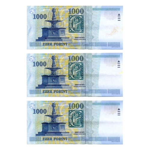 1000 Forint Bankjegy Millennium 2000 DA EF sorszámkövető 3db