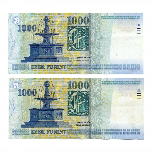 1000 Forint Bankjegy Millennium 2000 DA EF sorszámkövető pár