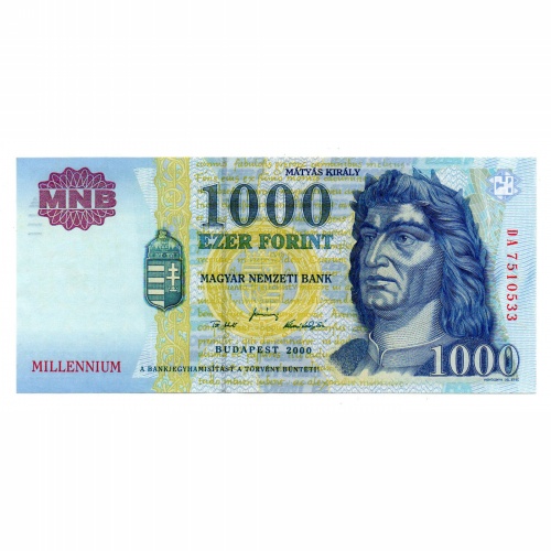 1000 Forint Bankjegy Millennium 2000 DA aUNC, hajtatlan