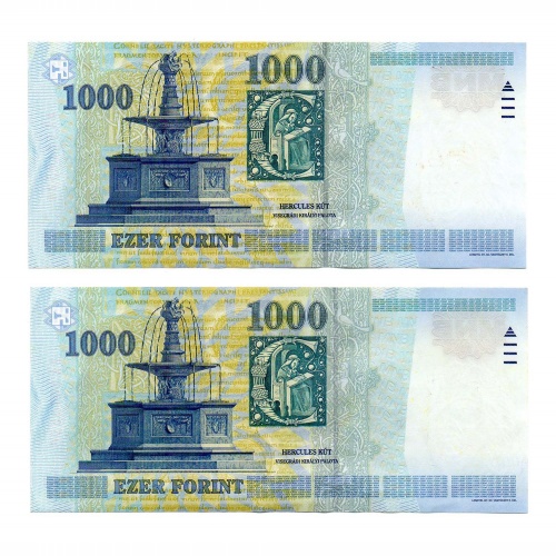 1000 Forint Bankjegy Millennium 2000 DA gEF-aUNC hajtatlan 2db