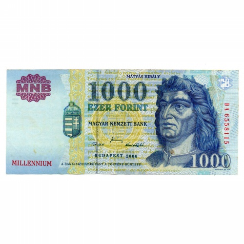 1000 Forint Bankjegy Millennium 2000 DA gVF