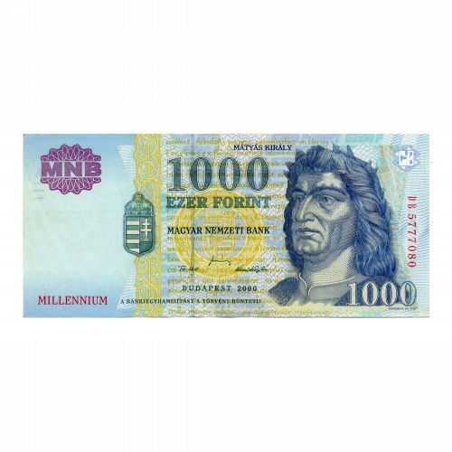 1000 Forint Bankjegy Millennium 2000 DB EF