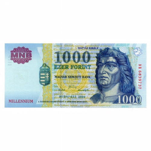 1000 Forint Bankjegy Millennium 2000 DB UNC