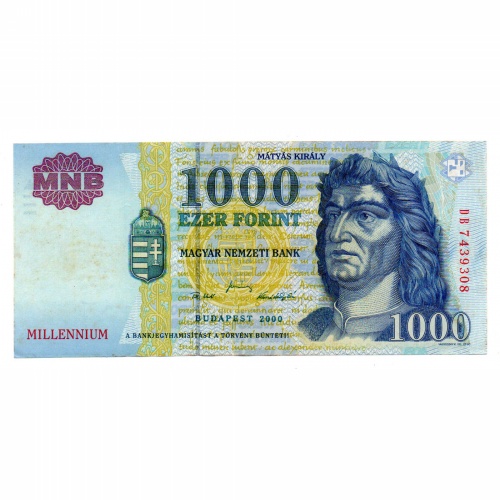 1000 Forint Bankjegy Millennium 2000 DB VF