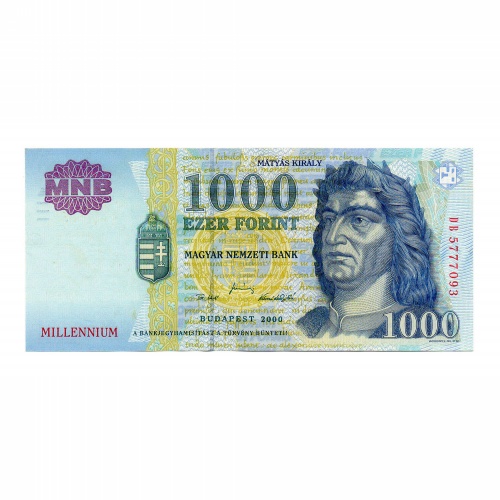 1000 Forint Bankjegy Millennium 2000 DB aUNC hajtatlan