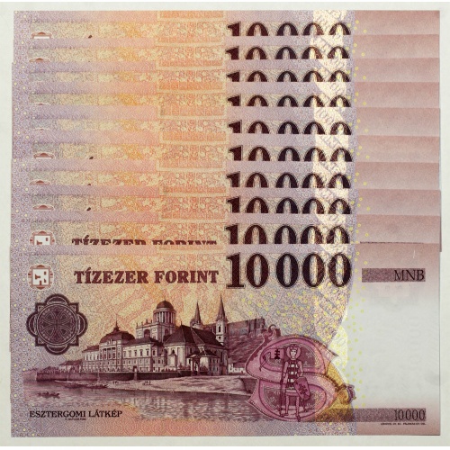 10000 Forint Bankjegy 2014 AB-AK,AM extrém alacsony sorszám