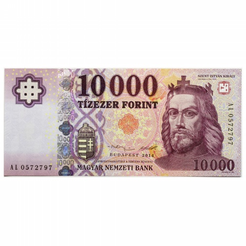 10000 Forint Bankjegy 2014 AL UNC forgalmi sorszám