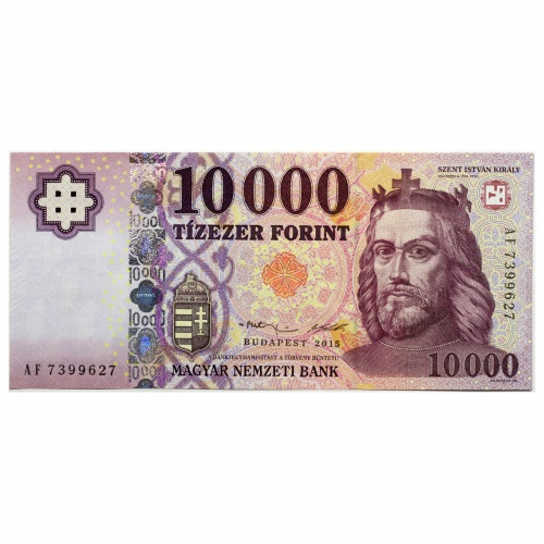 10000 Forint Bankjegy 2015 AF aUNC forgalmi sorszám