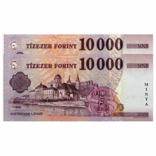 10000 Forint Bankjegy 2019 MINTA nagyon alacsony sorkövető pár