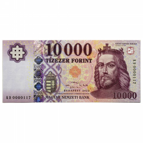 10000 Forint Bankjegy 2022 KD UNC alacsony sorszám