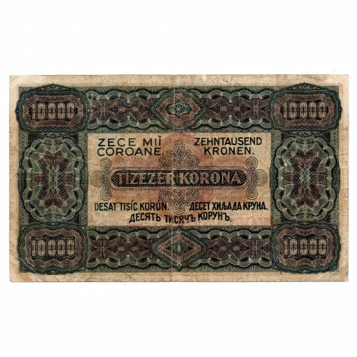 10000 Korona Államjegy 1923 80 Fillér felülbélyegzéssel F