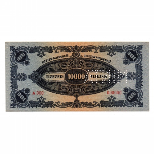 10000 Milpengő Bankjegy 1946 MINTA