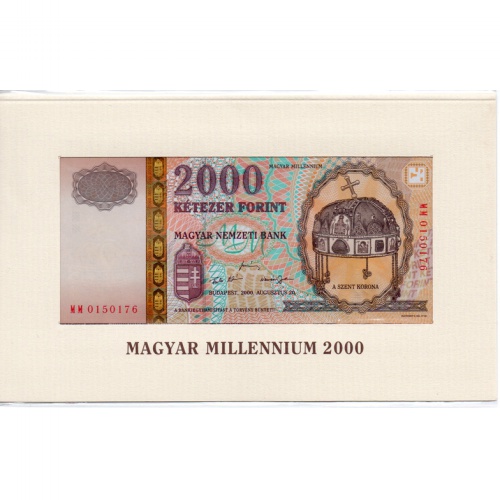 2000 Forint Bankjegy Millennium 2000 díszcsomagolásban