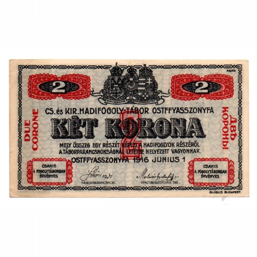 1916 Ostffyasszonyfa 2 Korona aUNC