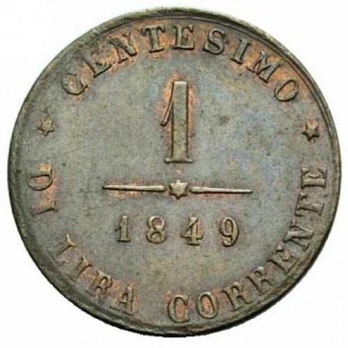 1848 Szabadságharc Velence 1 Centesimi