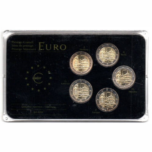 Németország 2 Euro 2013 emlékérme szett A, D, F, G, J