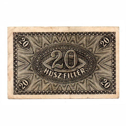 20 Fillér Postatakarékpénztár jegy 1920 VF