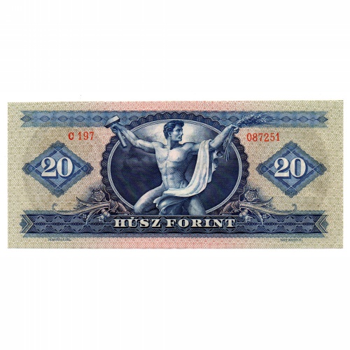 20 Forint Bankjegy 1969 aUNC-UNC