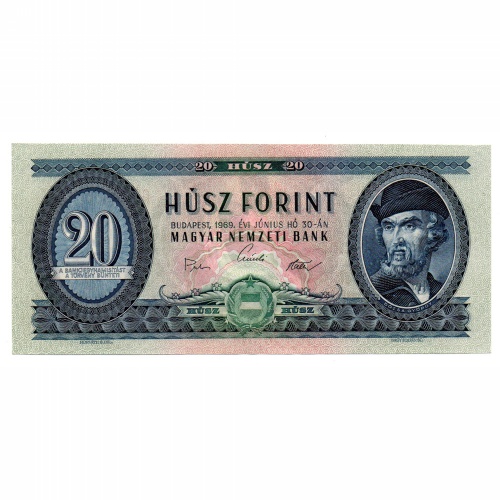 20 Forint Bankjegy 1969 aUNC-UNC