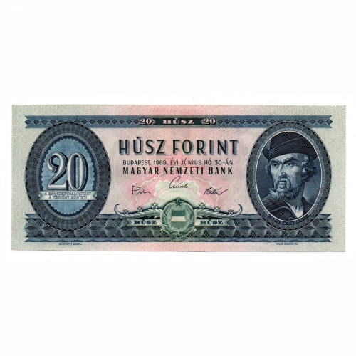 20 Forint Bankjegy 1969 gEF-aUNC