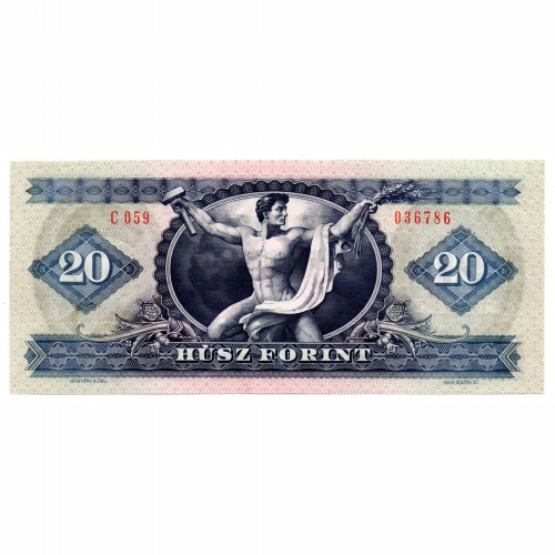 20 Forint Bankjegy 1980 aUNC, hajtatlan