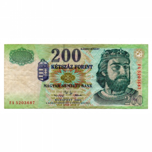 200 Forint Bankjegy 2001 FA VF