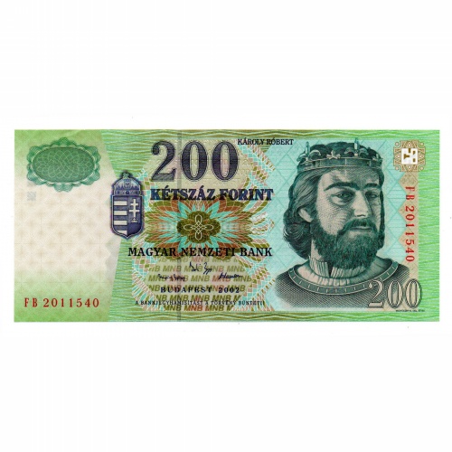 200 Forint Bankjegy 2002 FB aUNC-UNC, hajtatlan