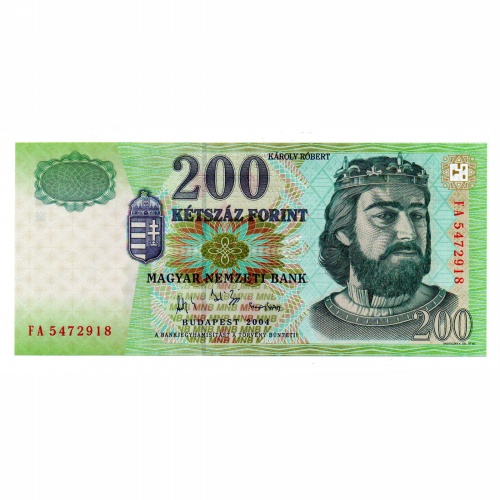 200 Forint Bankjegy 2004 FA gEF, 1 hajtás