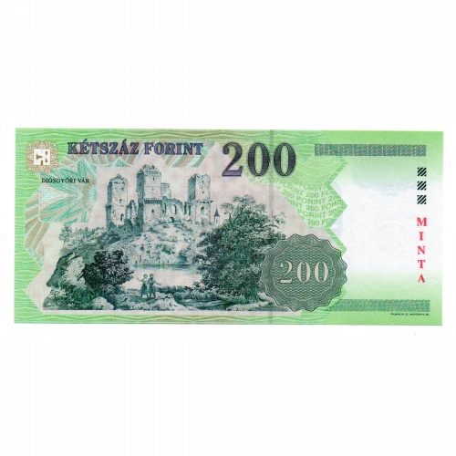 200 Forint Bankjegy 2007 MINTA nagyon alacsony sorszám 0000049