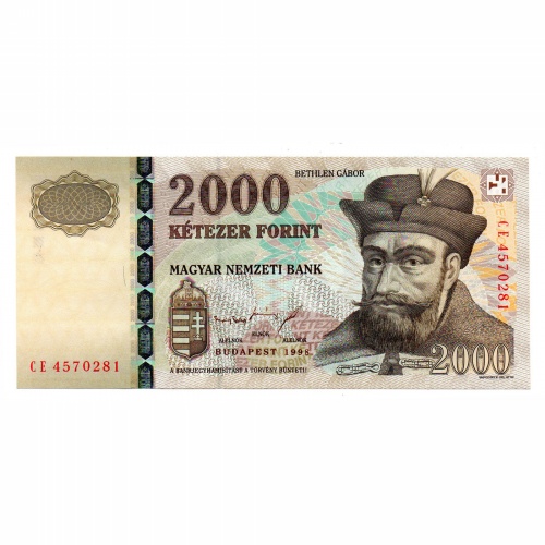 2000 Forint Bankjegy 1998 CE EF, hajtatlan