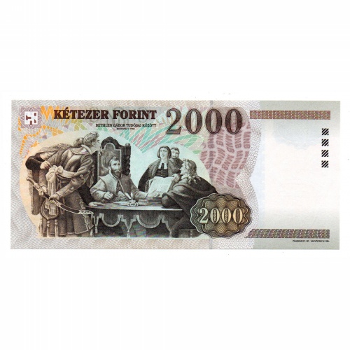 2000 Forint Bankjegy 2004 CC gEF, él nélküli hullám